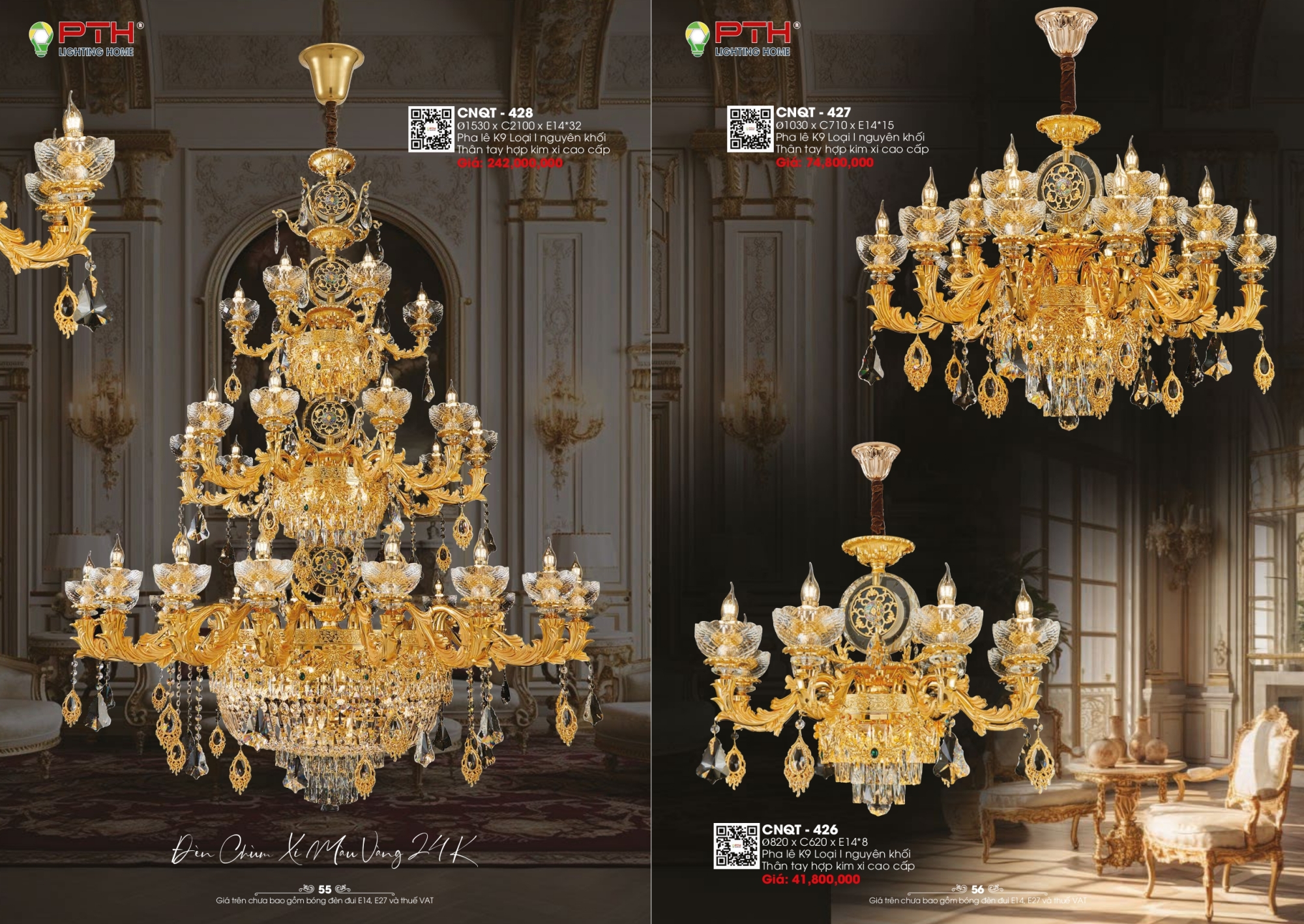 Bảng giá đèn trang trí PTH Lighting Home 2026